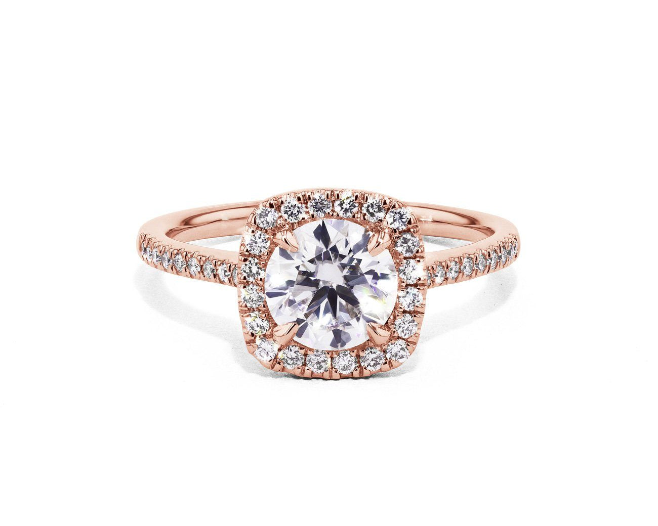 Lynn Cushion Engagement Rings Princess Bride Diamonds 3 14K Rose Gold 