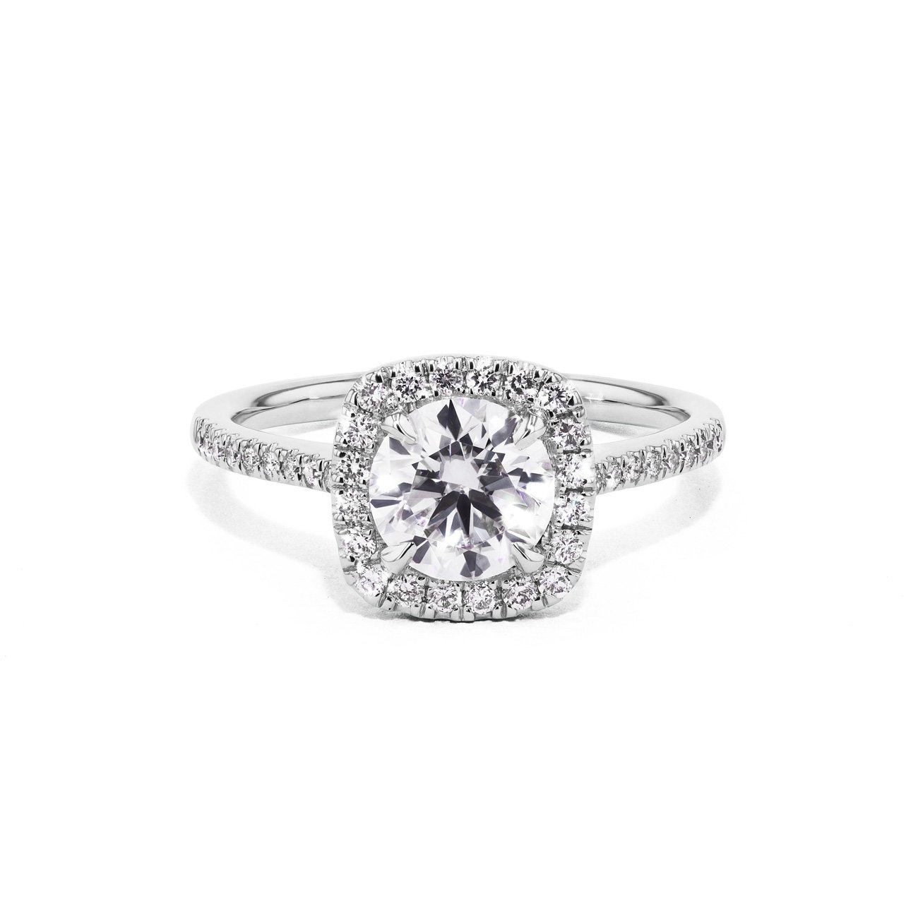 Lynn Cushion Engagement Rings Princess Bride Diamonds 3 14K White Gold 