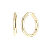 Medium 14k Gold Hoops Fine Jewelry Earrings Princess Bride Diamonds 14K Yellow Gold 