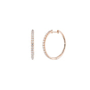 Medium Pavé Diamond Hoops Fine Jewelry Earrings Princess Bride Diamonds 