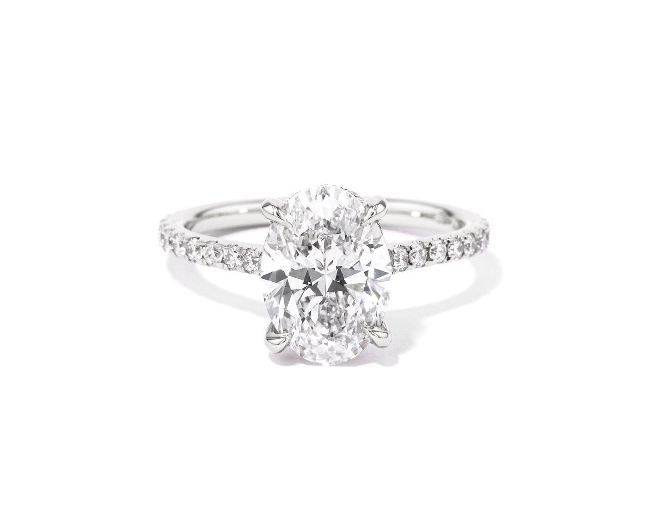 Michelle Oval Engagement Rings Princess Bride Diamonds 3 14K White Gold 