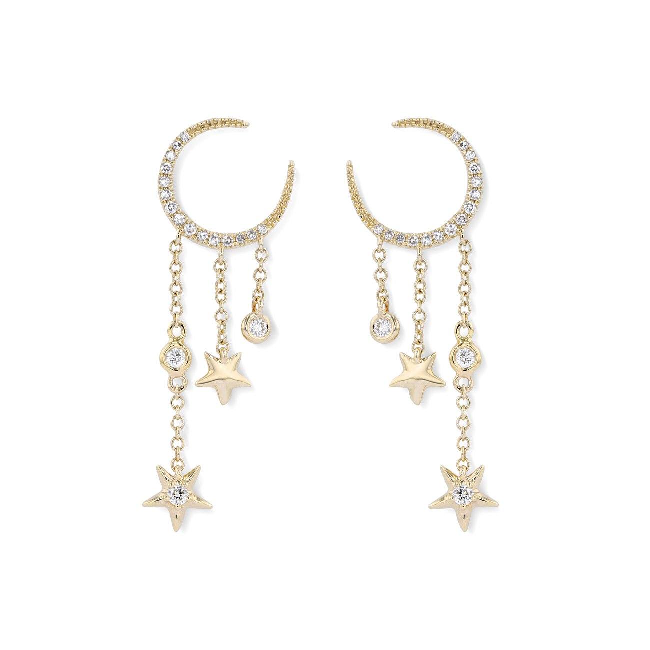 Moonstar Diamond Earrings 2.0 Fine Jewelry Earrings Princess Bride Diamonds 