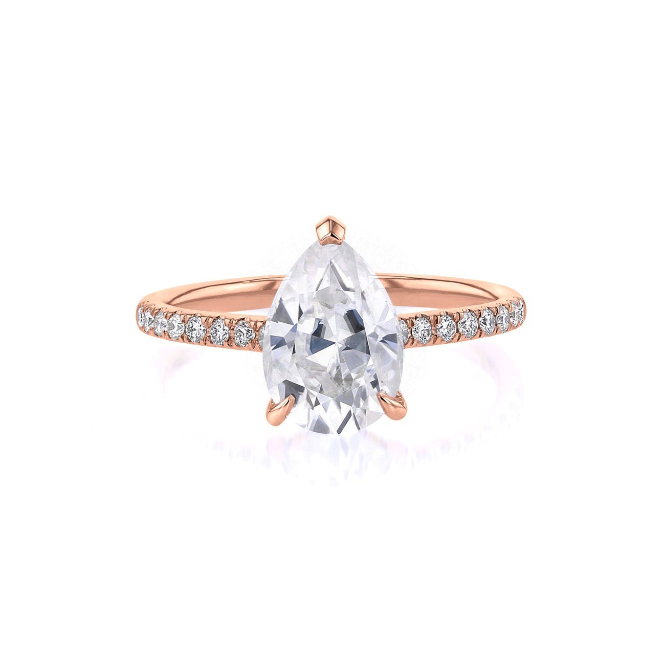 Nicole Pear Engagement Ring Engagement Rings Princess Bride Diamonds 3 14K Rose Gold 