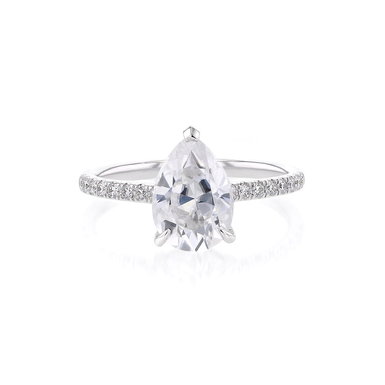 Nicole Pear Engagement Ring Engagement Rings Princess Bride Diamonds 3 14K White Gold 
