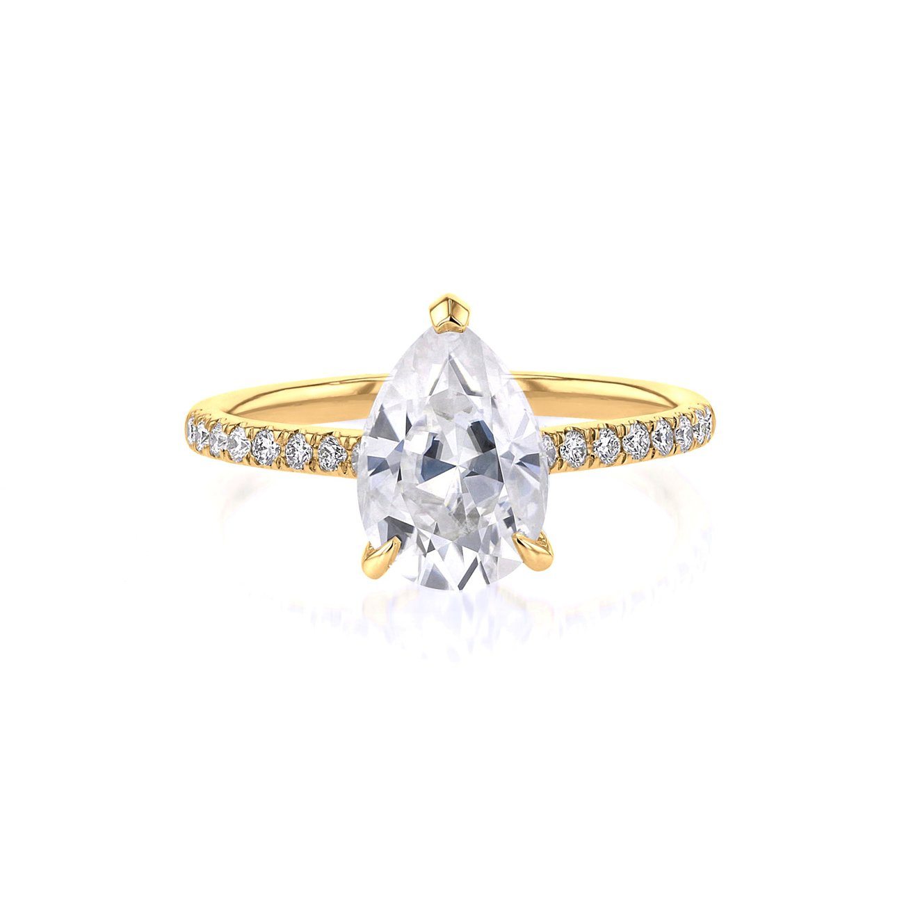 Nicole Pear Engagement Ring Engagement Rings Princess Bride Diamonds 3 14K Yellow Gold 