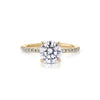 Nicole Round Engagement Rings Princess Bride Diamonds 3 14K Yellow Gold 
