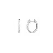 Pavé Diamond Huggie Hoops Fine Jewelry Earrings Princess Bride Diamonds 