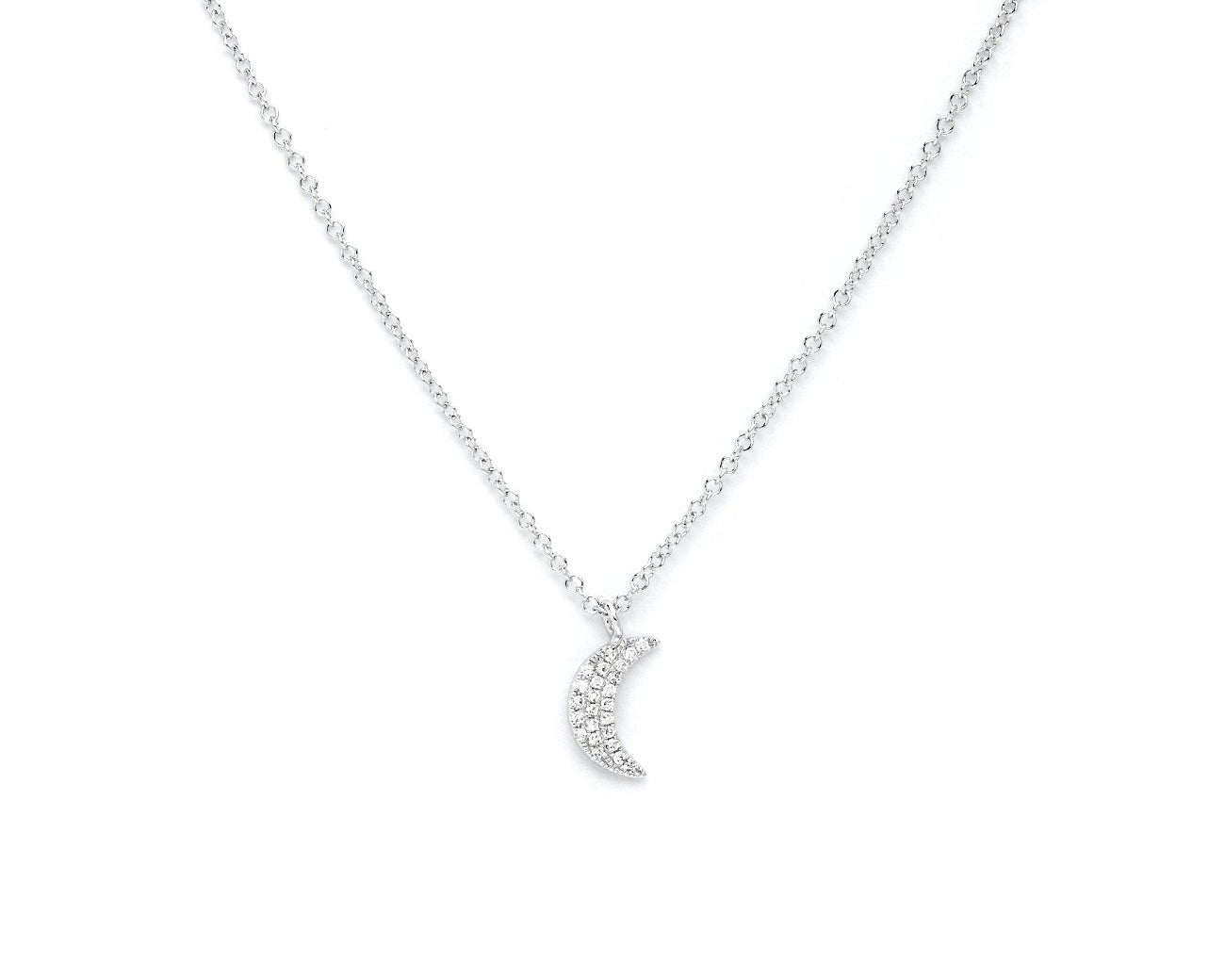 Pavé Diamond Moon Necklace Necklaces Princess Bride Diamonds 