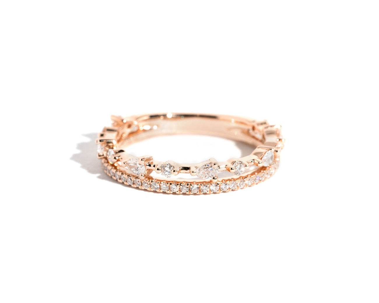 Pear Daisy and Pavé Diamond Ring Rings Princess Bride Diamonds 