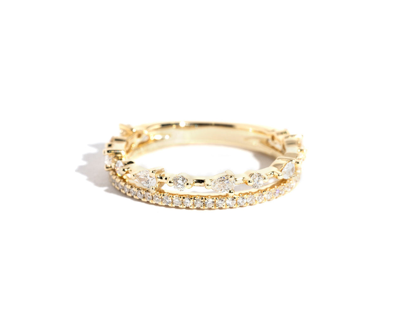 Pear Daisy and Pavé Diamond Ring Rings Princess Bride Diamonds 