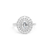 Peony Oval Engagement Rings Princess Bride Diamonds 3 14K White Gold 