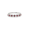Petite Alexis 7-Stone Ruby Halo Ring Ring Princess Bride Diamonds 