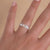 Petite Baguette and Round Diamond Ring Ring Princess Bride Diamonds 