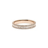 Petite East West Baguette And Pavé Diamond Ring Ring Princess Bride Diamonds 3 14K Rose Gold 