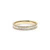 Petite East West Baguette And Pavé Diamond Ring Ring Princess Bride Diamonds 3 14K Yellow Gold 