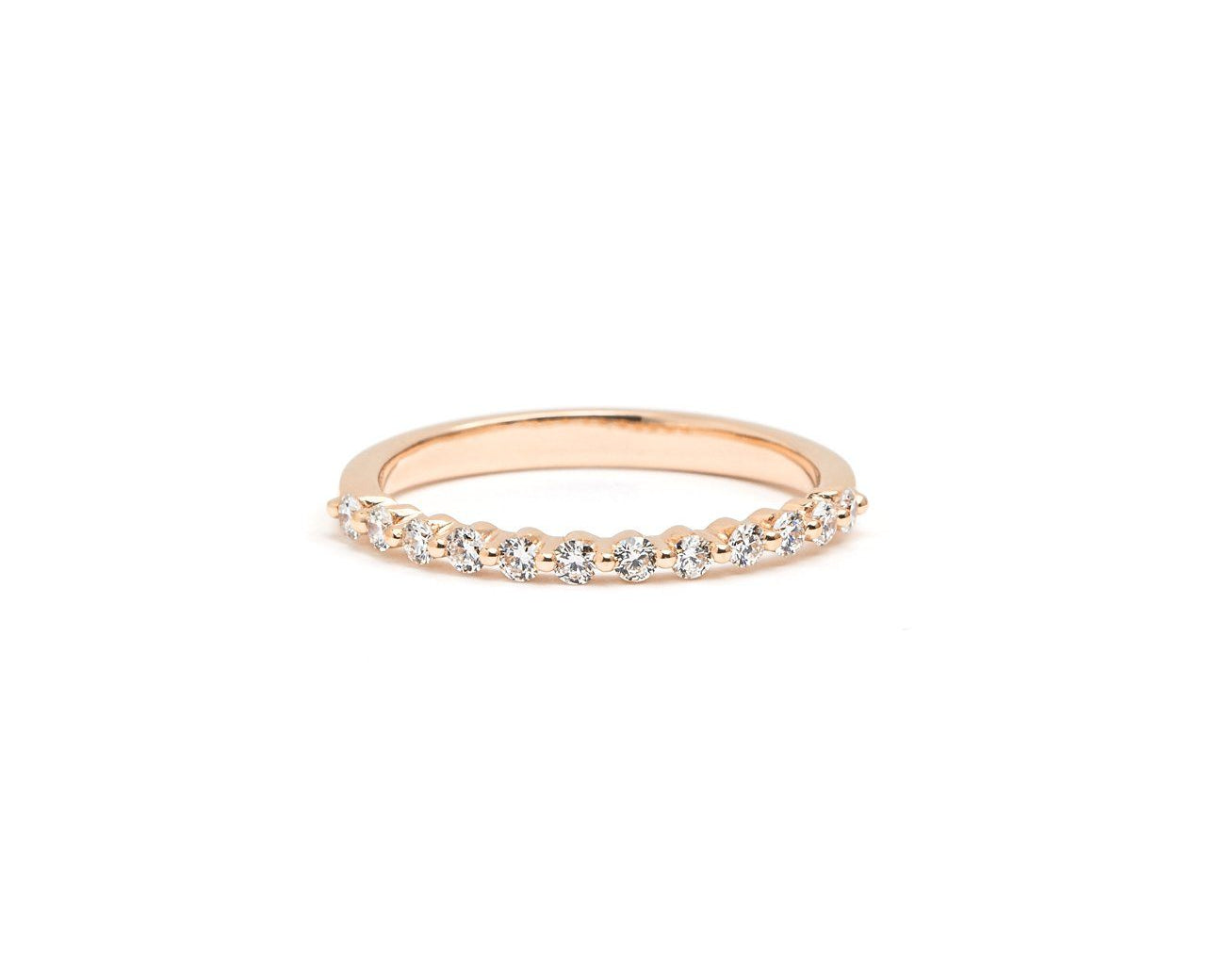 Petite Floating Diamond Ring Ring Princess Bride Diamonds 3 14K Rose Gold 