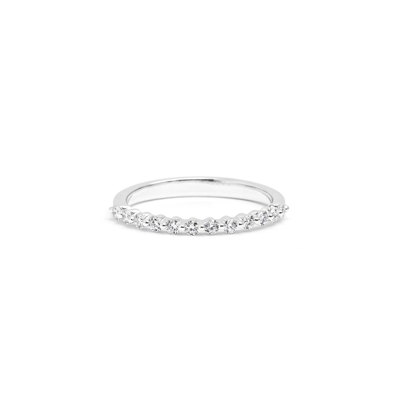 Petite Floating Diamond Ring Ring Princess Bride Diamonds 3 14K White Gold 