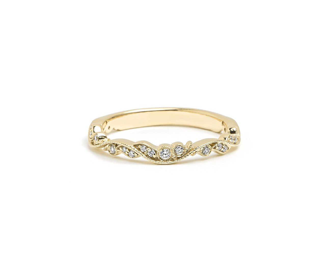 Rosette Diamond Ring Ring Princess Bride Diamonds 3 14K Yellow Gold 