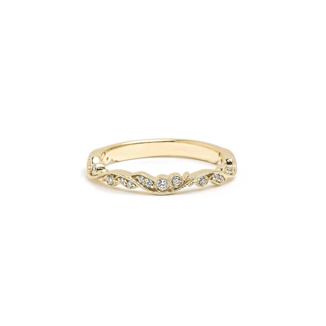 Rosette Diamond Ring Ring Princess Bride Diamonds 3 14K Yellow Gold 