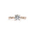 Rosette Round Engagement Rings Princess Bride Diamonds 3 14K Rose Gold 