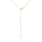 Round Bezel Lapis Lazuli and Diamonds Necklace - PBD Necklaces