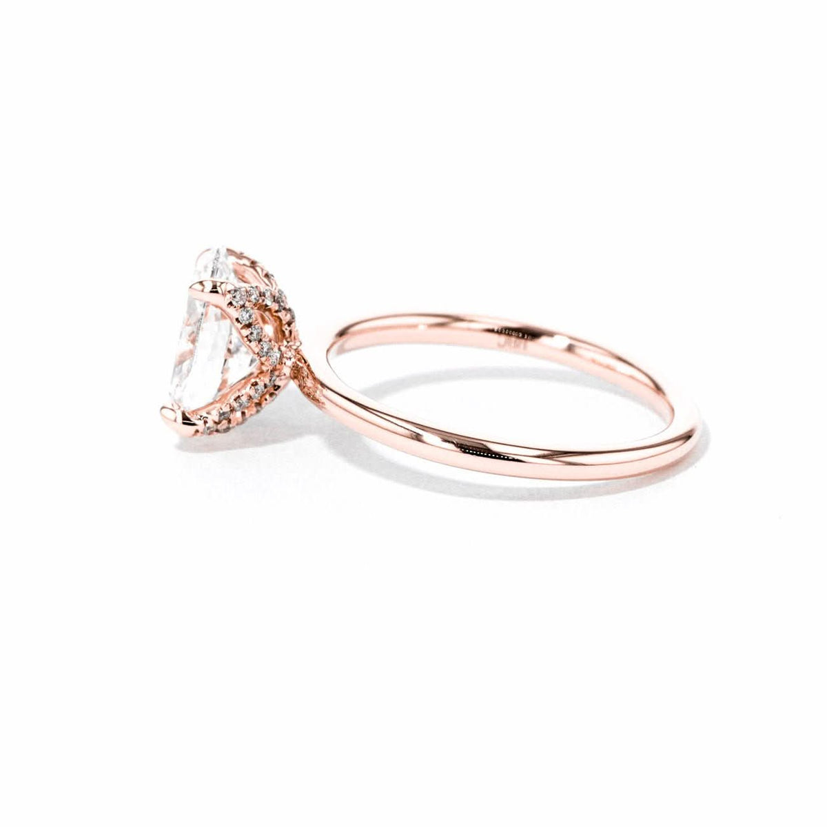 Samantha Oval High Polish lab diamond engagement ring by Princess Bride Diamonds