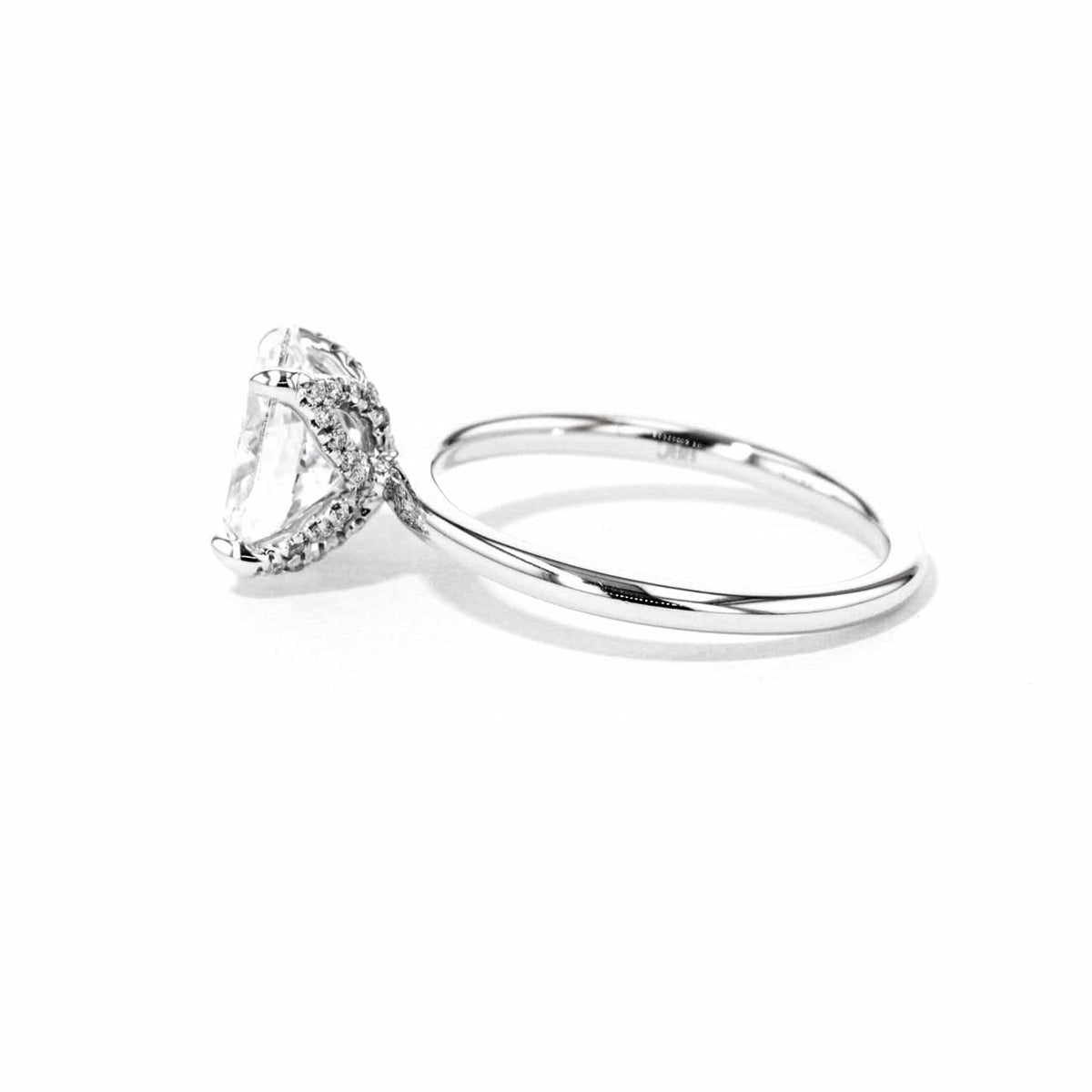Samantha Oval High Polish lab diamond engagement ring by Princess Bride Diamonds