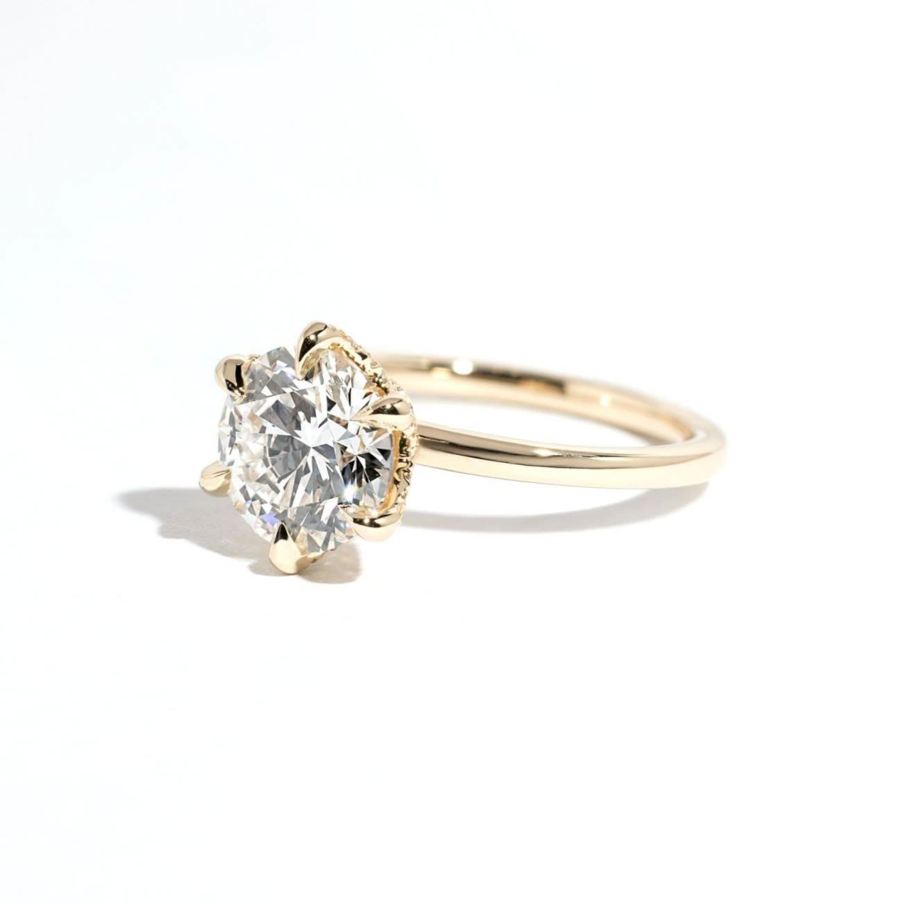 Samantha Round High Polish - PBD Engagement Rings