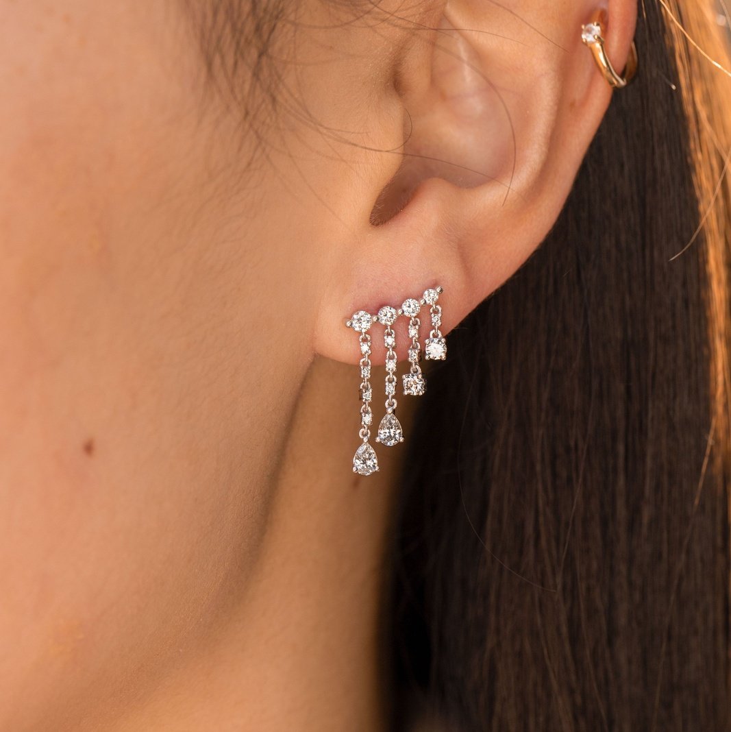 Sarah Diamond Earrings Fine Jewelry Earrings Princess Bride Diamonds 