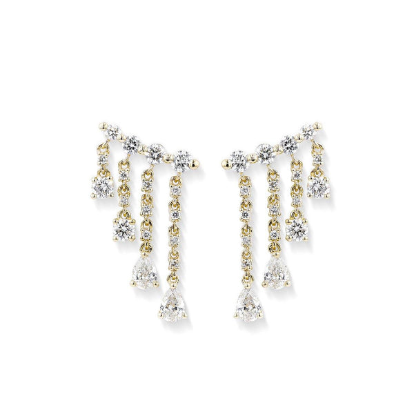 Sarah Drop Earrings Fine Jewelry Earrings Princess Bride Diamonds 