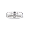 Satin Finish With Diamonds Bevel Edge 7mm Gold Ring Ring Princess Bride Diamonds 6 14K White Gold 