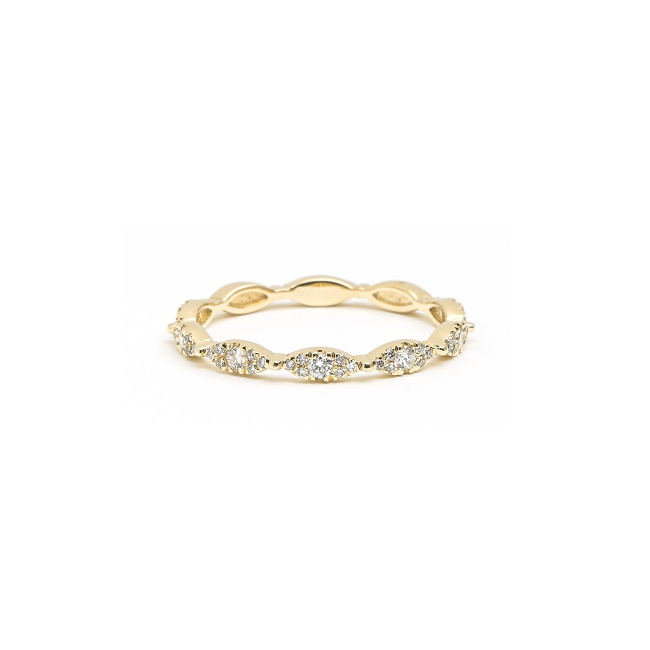 Seamless Marquise Diamond Ring Ring Princess Bride Diamonds 3 14K Yellow Gold 