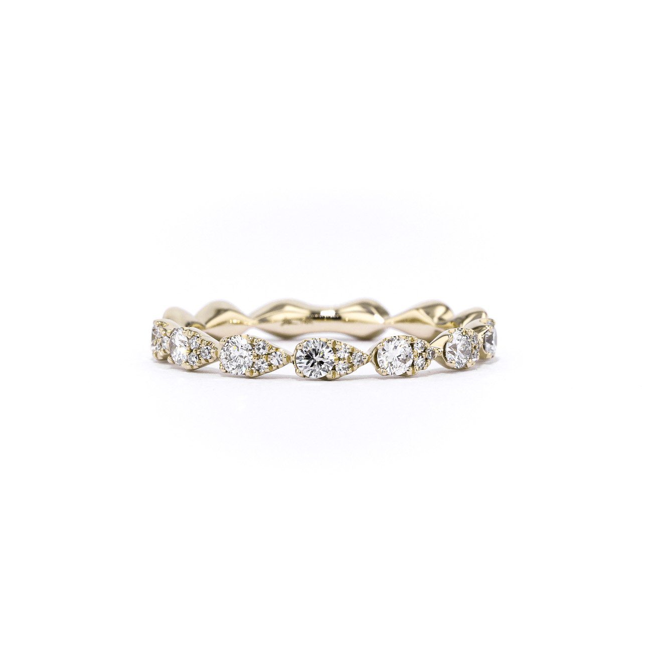 Seamless Pear Diamond Ring Ring Princess Bride Diamonds 3 14K Yellow Gold 