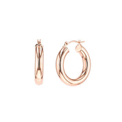 Small 14k Gold Hoops Fine Jewelry Earrings Princess Bride Diamonds 14K Rose Gold 