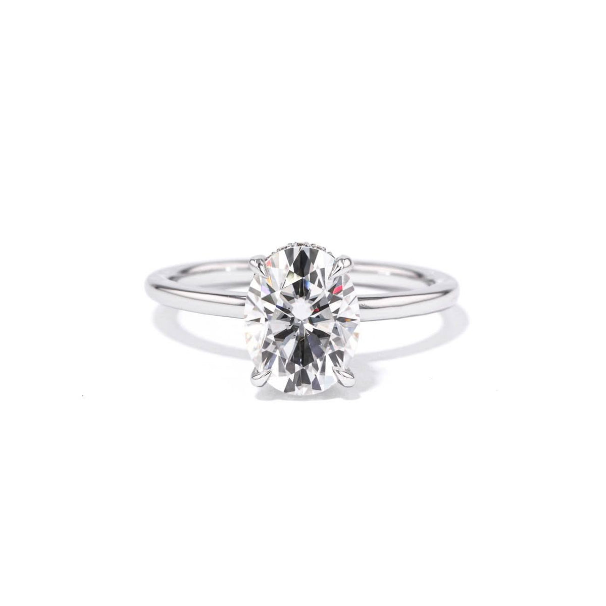 Stephanie Oval High Polish lab diamond engagement ring by Princess Bride Diamonds