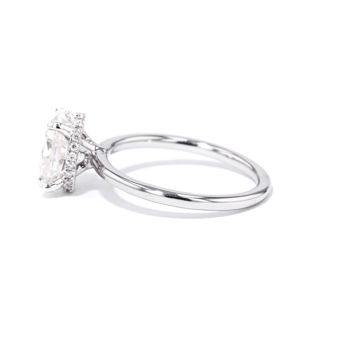 Stephanie Oval High Polish lab diamond engagement ring by Princess Bride Diamonds
