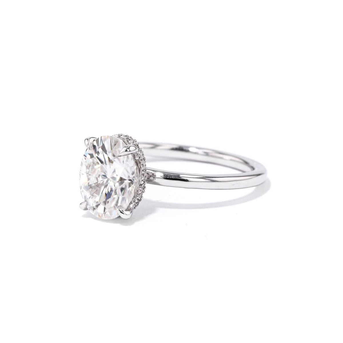 Stephanie Oval High Polish lab diamond engagement ring by Princess Bride Diamonds