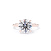 Stephanie Round High Polish Engagement Rings Princess Bride Diamonds 3 14K Rose Gold 