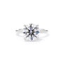 Stephanie Round High Polish Engagement Rings Princess Bride Diamonds 3 14K White Gold 