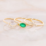 Three-Piece Emerald Ring Set Rings Princess Bride Diamonds 