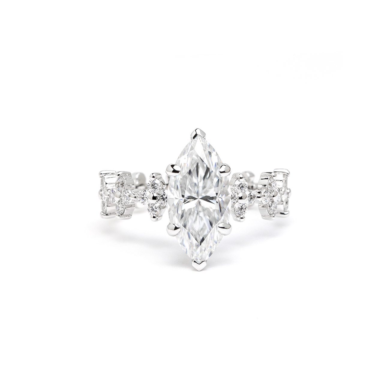 Venetian 13x6.5mm Marquise Engagement Rings Princess Bride Diamonds 